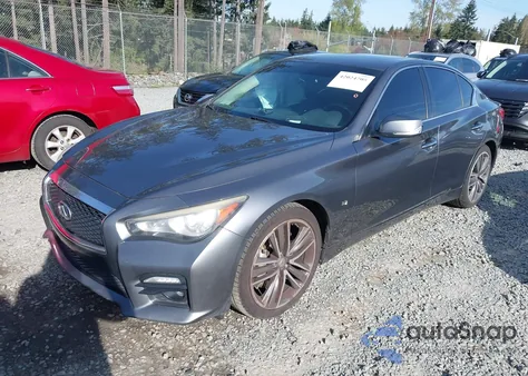 2014 Infiniti Q50 Sport from USA, damaged, VIN JN1BV7AP5EM676476